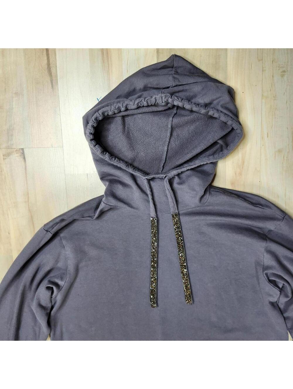 Torrid Hoodie Tunic Rhinestone Drawstring Large - Picture 2 of 6
